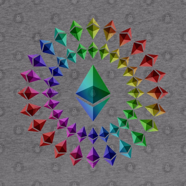 Ethereum – Circle Small Logo – Rainbow by felixbunny